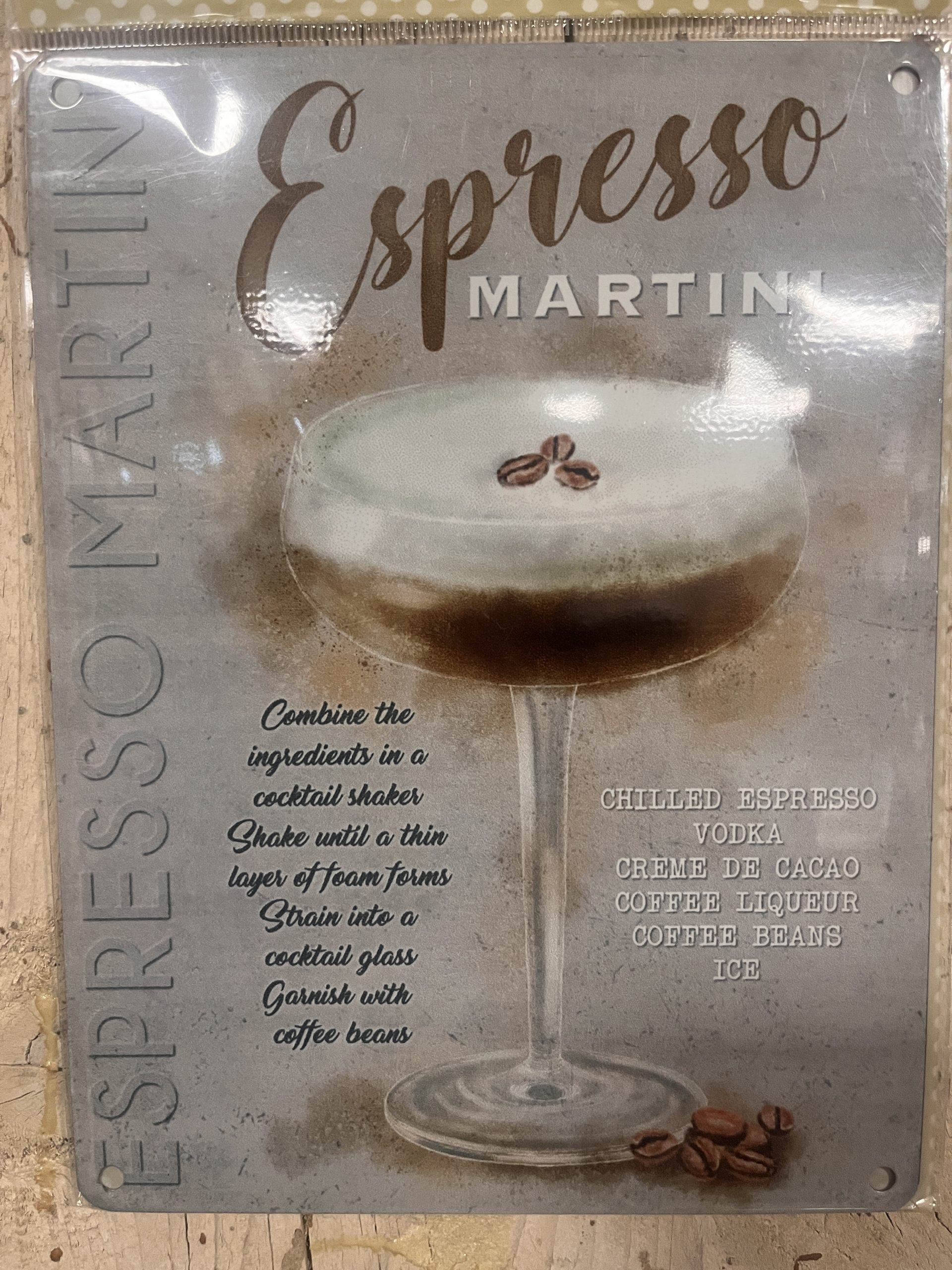 Espresso Martini,Metal Sign